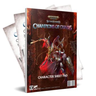 Warhammer Age of Sigmar Soulbound Champions of Chaos: Character Sheet Pad