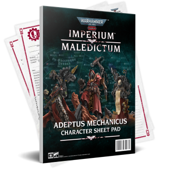 Warhammer 40,000 Roleplay, Imperium Maledictum: Adeptus Mechanicus Character Sheet Pad