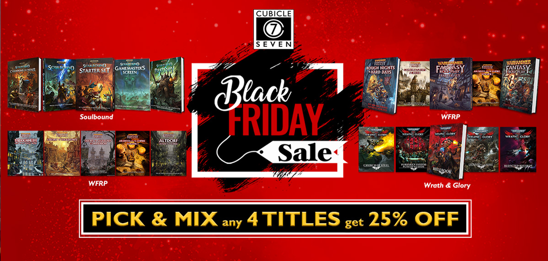 Cubicle 7 Black Friday 2022 Sale On Now! - Pick & Mix any 4 titles and get 25% off